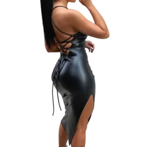 robe mi longue simili cuir