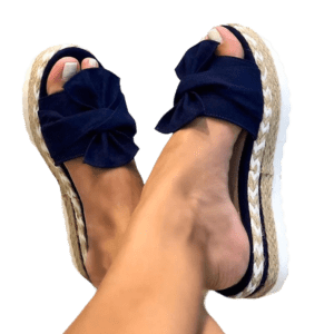 sandales plateforme bleu