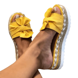 sandales plateforme jaune