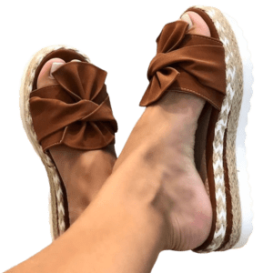 sandales plafeforme marron