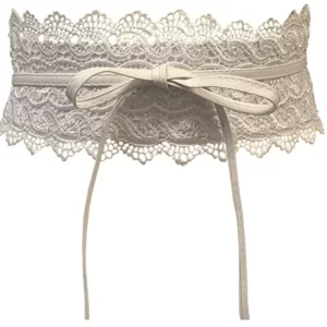 ceinture dentelle blanche