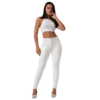 pantalon simili cuir blanc