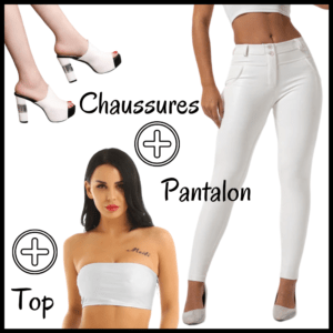 simili cuir blanc