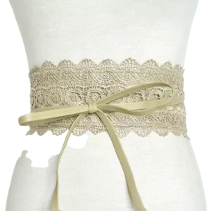 ceinture beige simili cuir